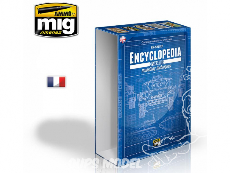 MIG magazine 6169E Boite pour 6 Volumes de l'Encyclopédie des techniques de modelisme des blindés en Français