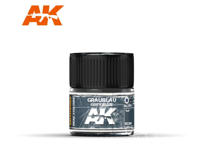 Ak interactive Real Colors RC208 Gris Bleu RAL5008 - Graublau 10ml