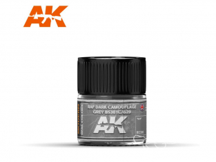 Ak interactive Real Colors RC300 Gris Camouflage foncé - RAF Dark Camouflage Grey BS381C/629 10ml