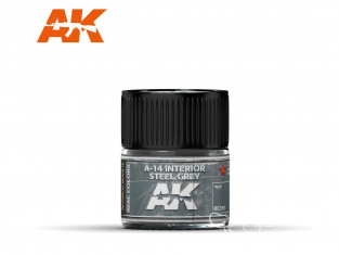 Ak interactive Real Colors RC319 Gris acier intérieur - A-14 Interior Steel Grey 10ml