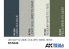 Ak interactive Real Colors Set RCS046 Couleurs US NAVY &amp; USMC 1950s - 1970s 4 x 10ml