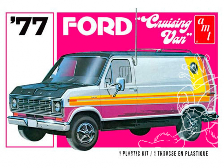 AMT maquette voiture 1108 1977 Ford Cruising Van 1/25