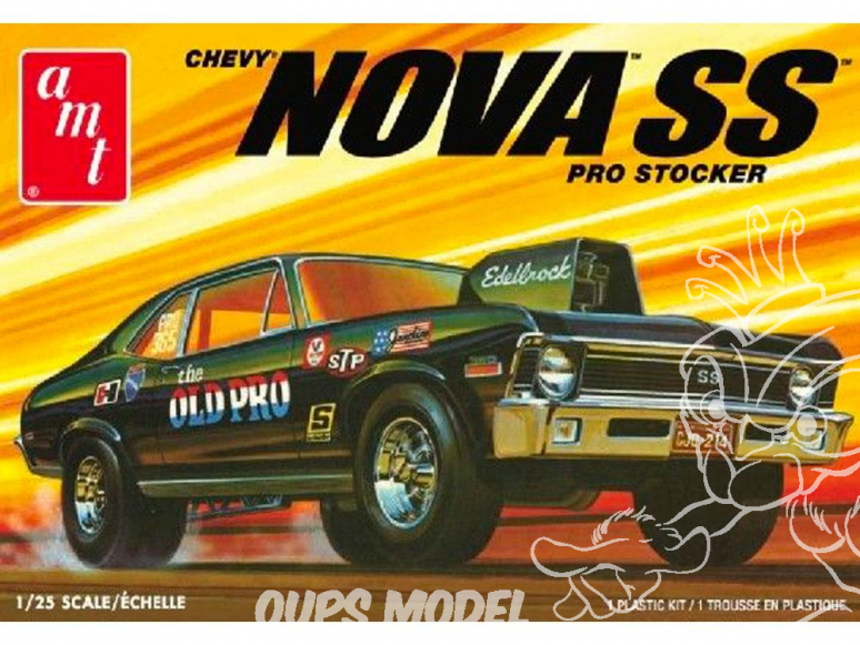 AMT maquette voiture 1142 Chevy NOVA SS Pro stocker 1/25