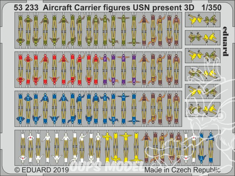 Eduard photodecoupe bateau 53233 Figurines de porte avion USN 3D Aujourd'hui 1/350