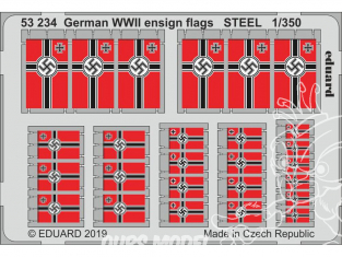 Eduard photodecoupe bateau 53234 Drapeaux Allemands WWII Métal 1/350