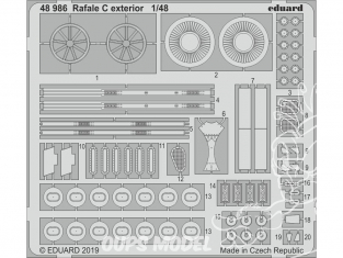 EDUARD photodecoupe avion 48986 Extérieur Rafale C Revell 1/48