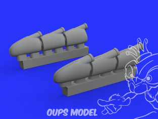 Eduard kit d'amelioration avion brassin 648456 Pipes d'échappement Spitfire Mk.I Tamiya 1/48