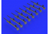 Eduard kit d&#039;amelioration avion brassin 648450 Roquettes RP-3 60lb pour Tempest Mk.V Eduard 1/48