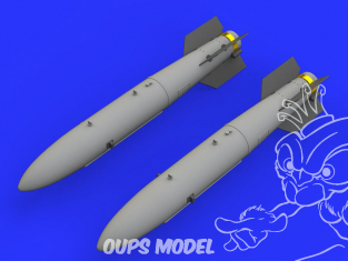 Eduard kit d'amelioration avion brassin 648447 Bombe nucléaire B43-0 avec Queue SC43-47/-7 1/48