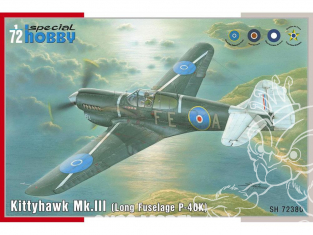 Special Hobby maquette avion 72380 Kittyhawk Mk. III CURTISS P-40K-1/5 WARHAWK "SHORT TAIL" 1943 1/72