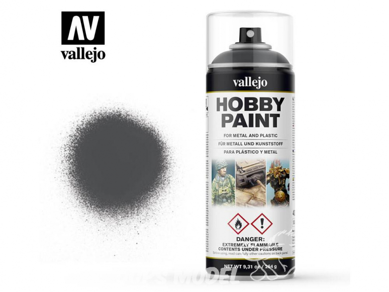 Vallejo spray 28002 Bombe peinture Gris Panzer - Dunkelgrau 400ml