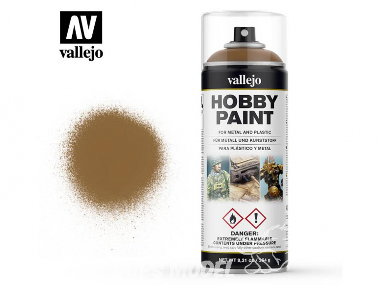 Vallejo spray 28014 Bombe peinture Brun cuir 400ml