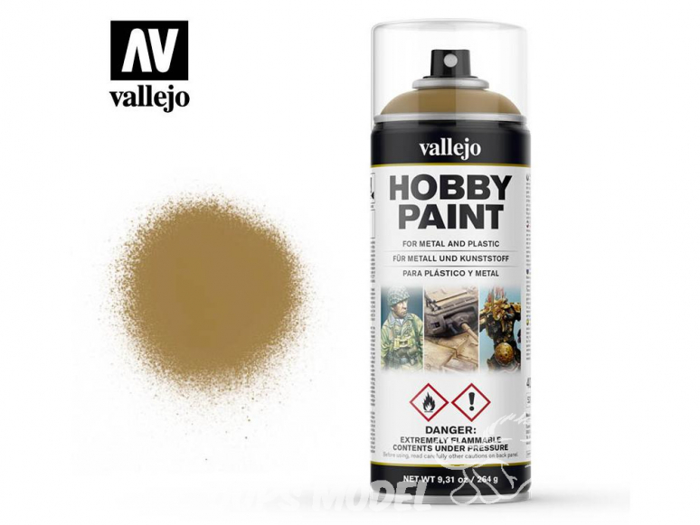 Vallejo spray 28015 Bombe peinture Jaune désert 400ml