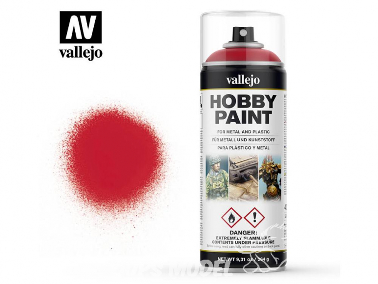 Vallejo spray 28023 Bombe peinture Rouge sang 400ml