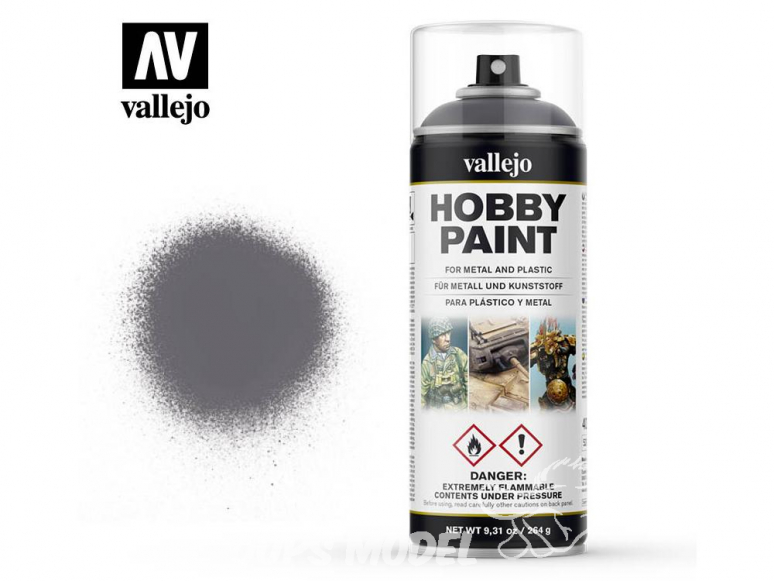 Vallejo spray 28031 Bombe peinture Gris métalisé - Gunmetal 400ml