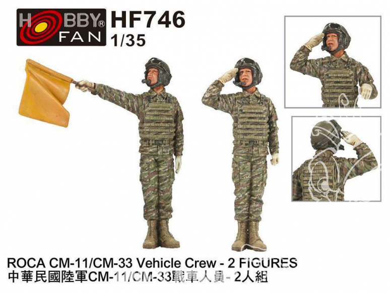 Hobby Fan kit personnages HF746 ROCA CM-11 CM-33 Equipage 2 figurines 1/35