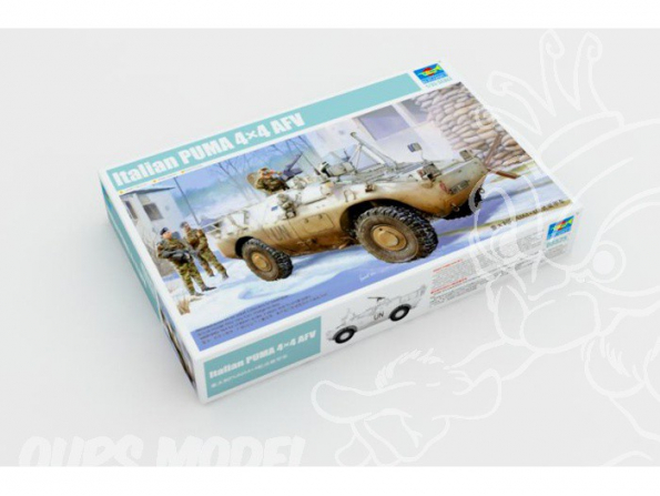 TRUMPETER maquette militaire 05525 VEHICULE BLINDE SUR ROUES 4 X 4 ITALIEN PUMA 1/35