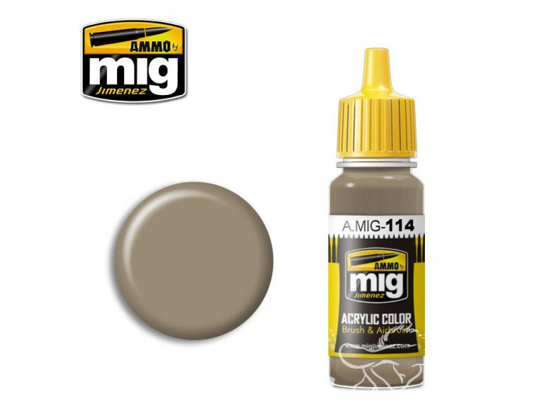 MIG peinture authentique 114 Couleur Zimmerit Ocre 17ml