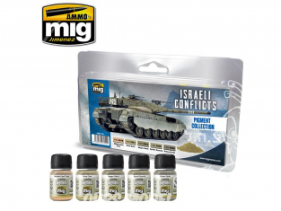 MIG pigments 7454 Set de Weathering - Conflits Israeliens 5 x 35ml