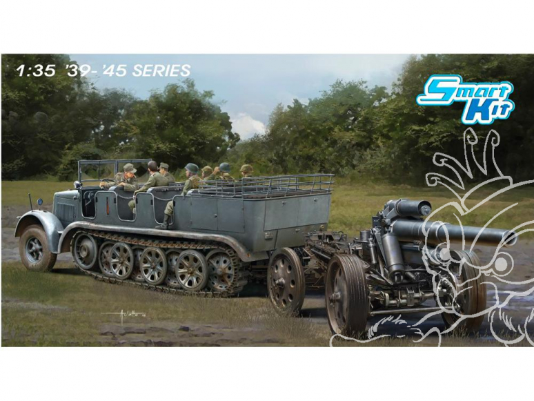 Dragon maquette militaire 6818 Sd.Kfz.7 et Obusier s.FH.18 15cm 1/35