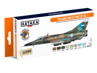 Hataka Hobby peinture laque Orange Line CS27 Set Falklands Conflict Vol.1 8 x 17ml