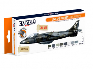 Hataka Hobby peinture laque Orange Line CS63 Set USMC AV-8 (Early Schemes) 8 x 17ml