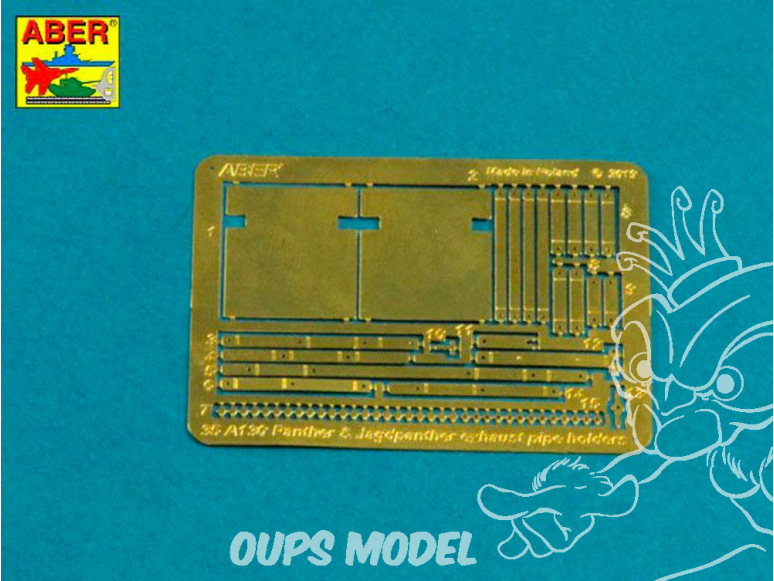 Aber 35A130 Supports d'échappement pour Panther D A et G début Jagdpanther G1 G2 début 1/35