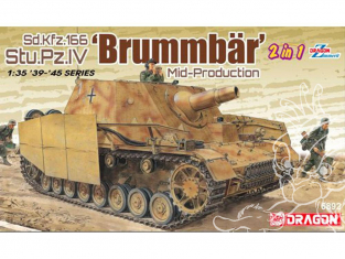 Dragon maquette militaire 6892 Sd.Kfz.166 Stu.Pz.IV 'BRUMMBÄR' MID-PRODUCTION (2 IN 1) 1/35