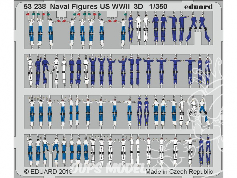 Eduard photodecoupe bateau 53238 Figurines navales US WWII 3D 1/350