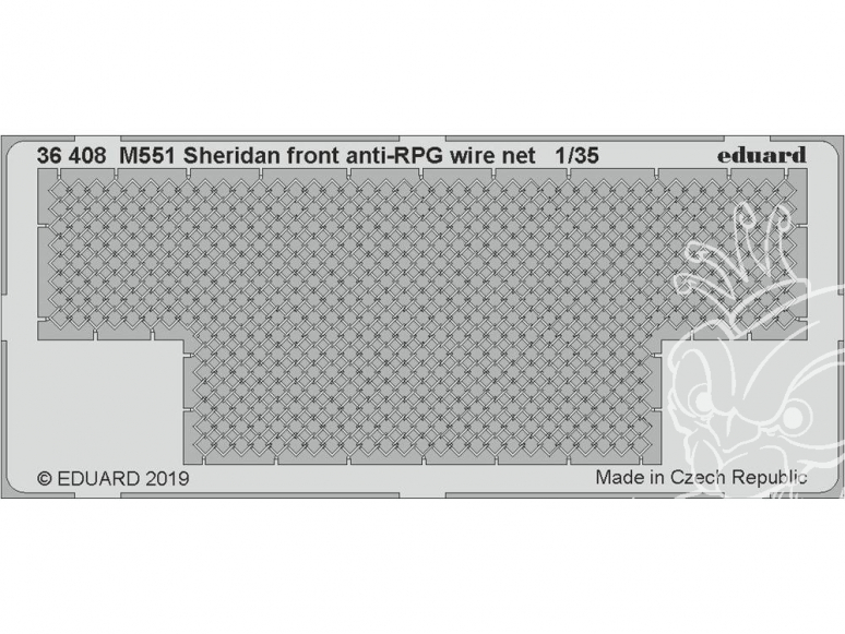 Eduard photodecoupe militaire 36408 Grille avant Anti-RPG M551 Sheridan Tamiya 1/35