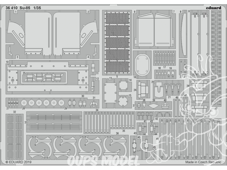 Eduard photodecoupe militaire 36410 Amélioration Su-85 Tamiya 1/35