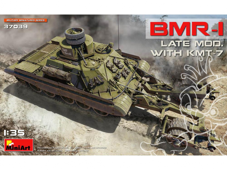 Mini Art maquette militaire 37039 BMR-1 Late MODELE Avec KMT-7 1/35