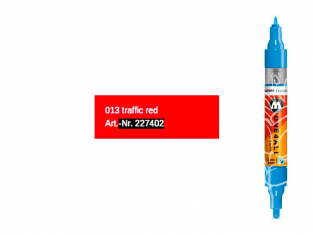 Molotow 227403 marqueur rechargeable Acrylic Twin orange dare pointe 1,5mm et 4mm