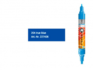Molotow 227436 marqueur rechargeable Acrylic Twin Bleu shock pointe 1,5mm et 4mm