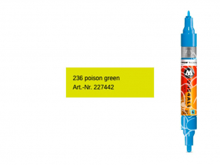 Molotow 227442 marqueur rechargeable Acrylic Twin Vert Jaune poison pointe 1,5mm et 4mm