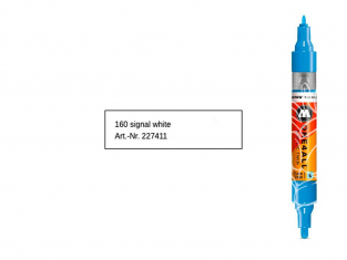 Molotow 227411 marqueur rechargeable Acrylic Twin Blanc pointe 1,5mm et 4mm