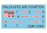 Cmk kit d&#039;amelioration 4368 Palouste Mk.101 / 102 chariots de départ Jet Air et pod aéroporté 1/48