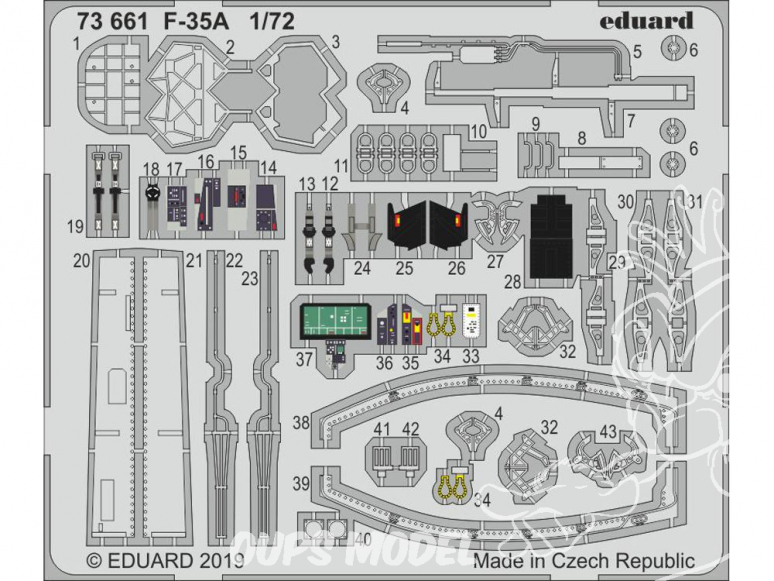 Eduard photodecoupe avion 73661 Amélioration F-35A Hasegawa 1/72