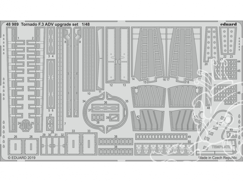 EDUARD photodecoupe avion 48989 Amélioration Tornado F.3 ADV Eduard 1/48