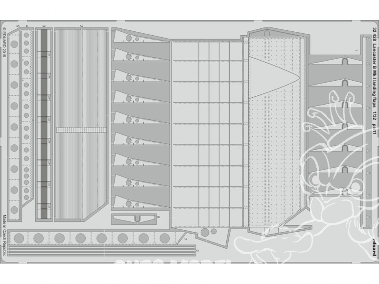 Eduard photodécoupe avion 32428 Volets d'atterrissage Lancaster B Mk.I Hk Models 1/32