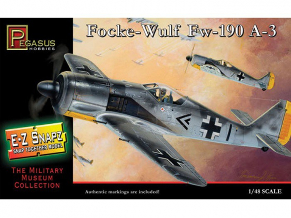 PEGASUS maquette avion 8414 E-Z FW 190A-3 Snap Fit 1/48
