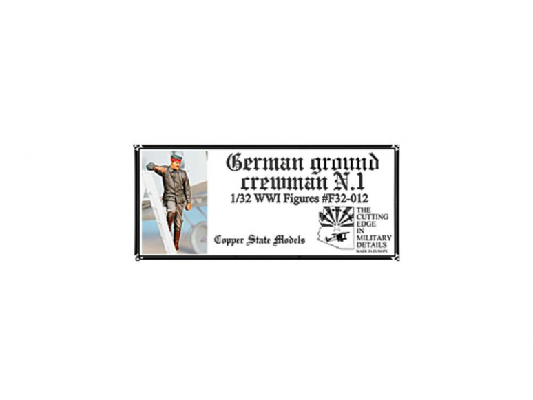 Copper State Models personel F32-012 Membre d'équipage au sol allemand N.1 1/32