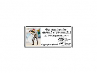 Copper State Models personel F32-014 Membre d'équipage au sol de bombardier allemand N.1 1/32