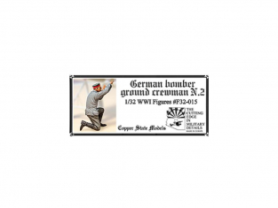 Copper State Models personel F32-015 Membre d'équipage au sol de bombardier allemand N.2 1/32