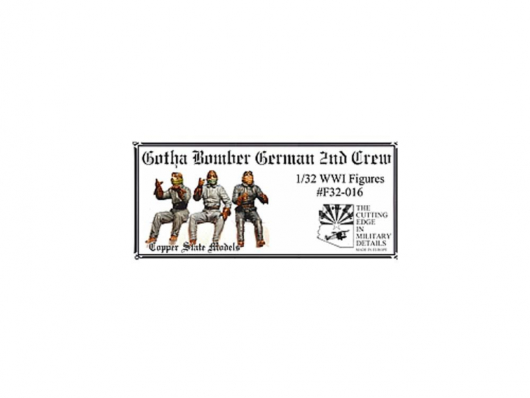 Copper State Models personel F32-016 Gotha bombardier allemand 2ème équipage 1/32