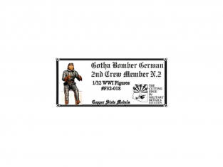 Copper State Models personel F32-018 Gotha Bomber Allemand 2ème membre de l'équipage N.2 1/32