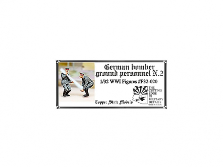 Copper State Models personel F32-020 Bombardier allemand, personnel au sol N.2 1/32
