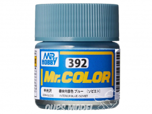 peinture maquette Mr Color C392 Bleu intérieur (Soviétique) Satiné 10ml