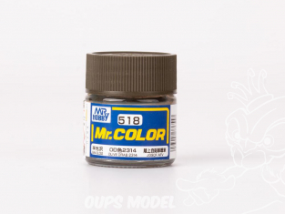 peinture maquette Mr Color C518 Olive drab 2314 Satiné 10ml