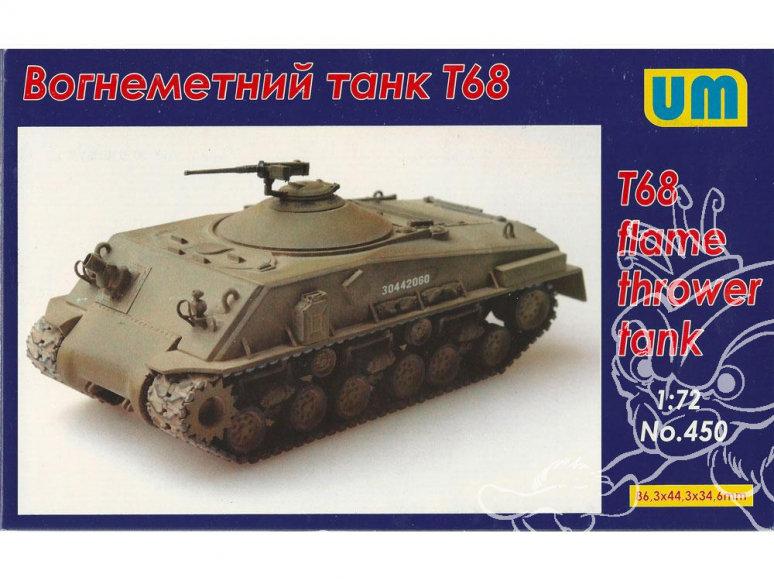 Unimodels UM maquettes militaire 450 T68 char lance-flammes 1/72